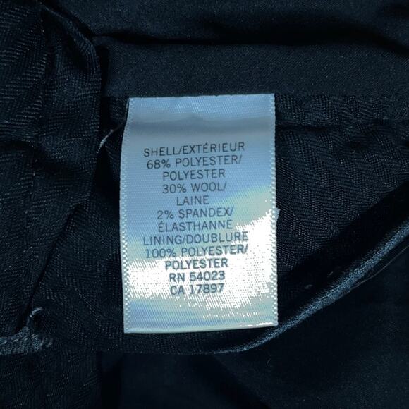 Banana Republic Women Pants Charcoal Gray Martin Fit Lined Wool Blend Stretch 8P - Picture 6 of 12